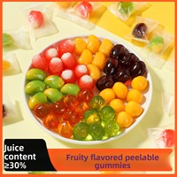 Peel-and-eat zachte fruitjuice gummies, fruitachtige QQ snoepjes, individuele mini-verpakkingen, perfect als bruiloftfavoren, feestelijk nieuw.
