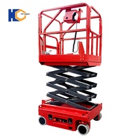 Mini-élévateur à ciseaux hydraulique 3m 4m, alimenté par batterie, capacité de charge 240 kg, double commande, en promotion