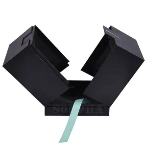 ODM OEM豪华香水盒空环保高品质礼品包装盒礼品盒定制logo折叠礼品盒带丝带