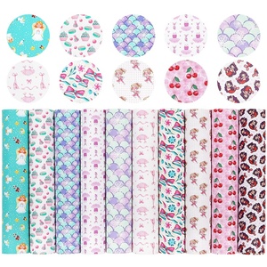Rouleaux de <span class=keywords><strong>vinyle</strong></span> imitation cuir personnalisés à motif croisé de 30 cm x 136 cm pour la fabrication de sacs à main, porte-bijoux, nœuds pour cheveux, artisanat - Product Image 2