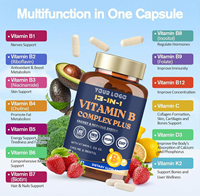 Capsules de Vitamine B Complexe pour la Gestion du Stress chez l'Adulte - Améliore le Métabolisme et la Santé du Système Nerveux, Renforce l'Immunité