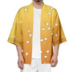 adolescente japonés ropa Suppliers-Kimono de Anime japonés, capa personalizada con estampado 3D de dibujos animados, precio al por mayor directo de fábrica