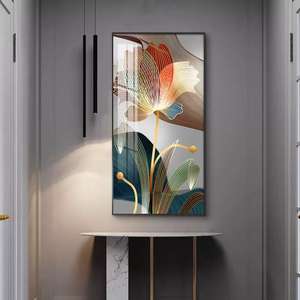 Affiche de peinture de bureau de fleur de cristal de nature morte de luxe personnalisée cadre <span class=keywords><strong>photo</strong></span> de belle maison <span class=keywords><strong>sur</strong></span> la <span class=keywords><strong>toile</strong></span> pour la décoration de restaurant - Product Image 3