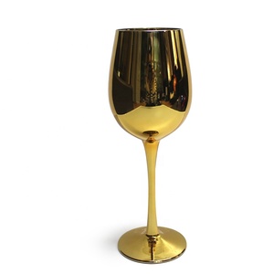 LANGXU Custom Hand Blown Party Use Different Colored Drinking Shine <strong>Copper</strong> <strong>Wine</strong> <strong>Glass</strong> - Product Image 1