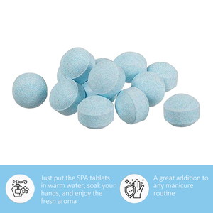 Tablettes effervescentes de bain de spa au lait et au miel pour manucure, 100% naturelles, au sel de soude, de luxe, faites à la main, emballées en bouteille sérigraphiée - Product Image 3