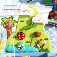 Table d'eau en plastique pour enfants, avec fonction de pêche et circulation d'eau électrique, pour parc aquatique et toboggan, adaptée à diverses tailles d'enfants
