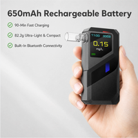 Alcoholímetro Profesional Airsense S1 con Celda de Combustible, Pantalla LCD Digital, Respuesta Rápida 0-400mg, USB Tipo-C