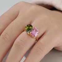 Bague de Fiançailles Toi et Moi en Argent 925 avec Moissanite VVS et Diamant de Laboratoire, Tailles Poire, Émeraude, Cœur, Princesse, Double Pierre et Pierre de Naissance