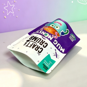 Custom Brand Plastic Mylar Bags Smell Proof Aluminum Foil Food Packaging Bags Stand Up Zipper Pouch - Product Image 4