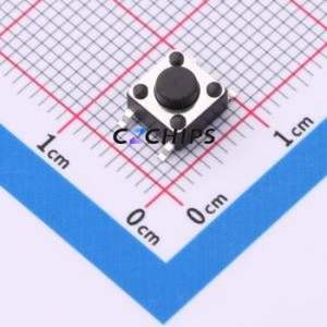 SH-6X6X4.3H-TP Tactile Switch SMD-4P,6x6mm Switch Single Pole Single Throw Round Button 2.5N Vertical Mount - Product Image 1