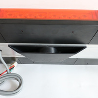 Barre lumineuse LED ambre d'urgence haute intensité, profil bas, pour montage sur toit de voiture, avec sirène, pour camion de remorquage