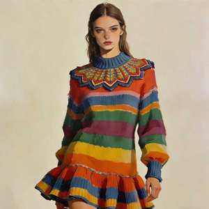 Свитер на заказ, услуга нанесения логотипа OEM, трикотаж из смесовой шерсти, быстрое производство для розничных магазинов - Product Image 6