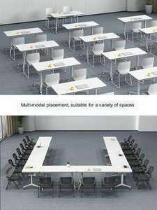 Il tavolo combinato per l'apprendimento dei mobili dell'aula universitaria è comodo <span class=keywords><strong>da</strong></span> spostare e il tavolo dello studente ha le ruote. - Product Image 6