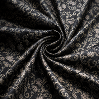 Tissu brocart floral doré effet crépuscule, tissage de luxe héritage chinois pour la confection de vêtements
