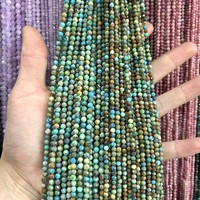 Perles de turquoise naturelle de qualité supérieure AAA / AA / A, 2, 3, 4 mm, petites perles facettées pour la fabrication de bijoux