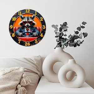 Horloge murale ronde en bois, mécanisme silencieux à quartz, horloge suspendue décorative classique pour la maison et le bureau, 25 cm - Product Image 2