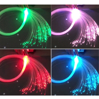 Luz de Fibra Óptica LED de Plástico PMMA con Emisión de Luz en el Extremo para Decoración de Techo Estrellado en Coches, Hogares, KTV y Cines, Rollo de Fibra Óptica