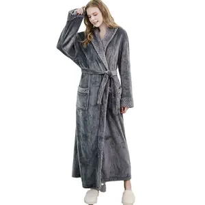 Fluffy Warm Women's Fleece Robe Bathrobe Set 2023 Luxury Warm Fleece Robes Hotel