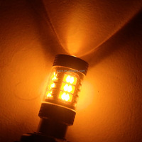 Ampoules LED de freinage bicolores blanc-jaune 1157 4014 54SMD Canbus, ampoules de stationnement et de recul P21/5W Bay15d, projecteur LED de recul