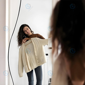 Irregular Shape Decorative Floor Standing <strong>Leaning</strong> and <strong>Wall</strong> Mounted Full Length Dressing <strong>Mirror</strong> - Product Image 4