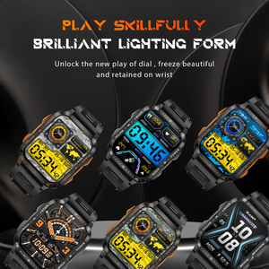 वाटरप्रूफ यूव फ्लैलाइट आउटडोर खेल स्मार्ट घड़ी पुरुषों v79 पहनने योग्य उपकरण इंटेलेigente aac Bt कॉल 3tam सही डाइविंग स्तर कलाई - Product Image 6