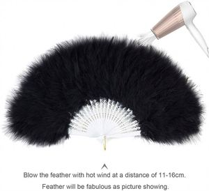 Abanico de Mano Plegable de Plumas de Pavo Chinas Reflectantes Personalizadas, Grandes y Duraderas - Product Image 2