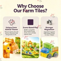 Productos Novedosos 2026, Cubos Magnéticos Transparentes 3D, Juguetes de Construcción de Plástico, Juego de Bloques de Construcción Magnéticos Educativos con Animales para Niños