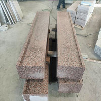 Marchepied de G386-8 en granit rouge au design moderne avec rainure antidérapante Escalier en pierre de granit rouge pour l'extérieur et l'intérieur