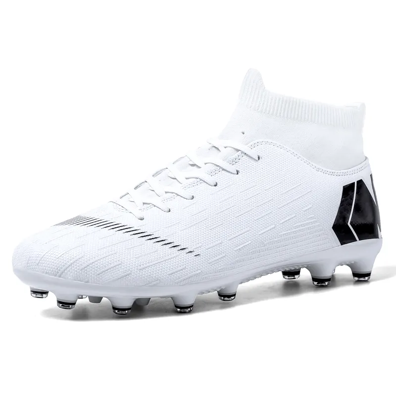 Fábrica personalizar botas De Futebol Chuteiras de Futebol Botas High Top Das Sapatilhas Dos Homens sapatos de futebol Relvado Futsal sapatos de Futebol ao ar livre