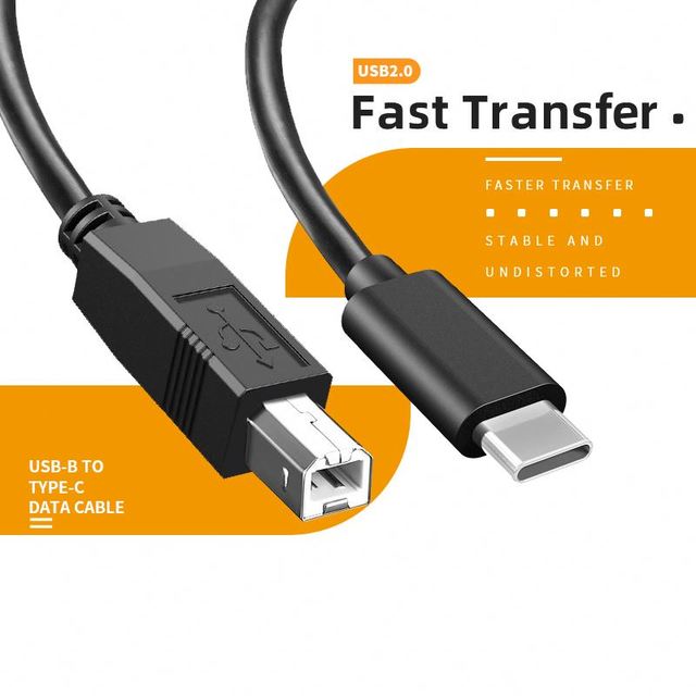 Factory Direct Supply 2.0 Usb C Printer Cable for Printer Scanner Midi Type C to Printer Cable