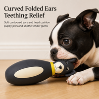 Jouet couineur pour chien en latex naturel, adorable jouet à mâcher pour chien en forme de quilles de bowling pour lévrier, jouet de dentition souple pour chiots et chiens de petite et moyenne taille