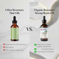 Huile de romarin biologique OEM R'ENDASE avec racines fortes - Sérum de croissance des cheveux à l'huile de jojoba pour le cuir chevelu - Beauté naturelle et soin des cheveux 60 ml
