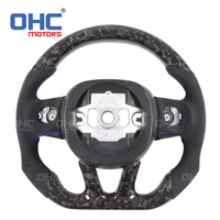 Volant en cuir suédé forgé OHC MOTORS avec fibre de carbone pour Dodge Hellcat SRT Charger, volants chauffants en Alcantara