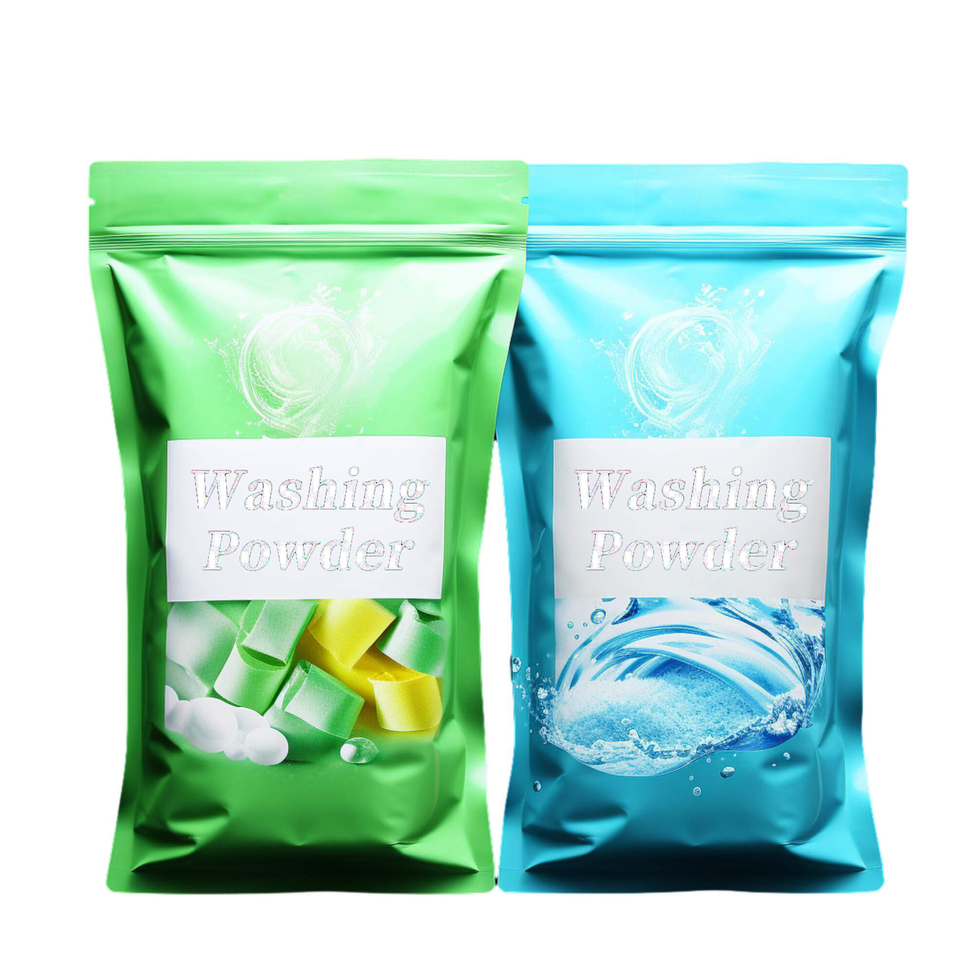 washing powder empty bags
