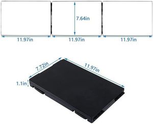 Miroir de coiffure portable pliable à 360° avec grossissement 5X, en ABS, avec interrupteur tactile lumineux - Product Image 3
