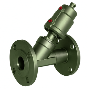 Vanne à siège angulaire pneumatique à double action COVNA 1/2 pouce en acier inoxydable à bride pour vapeur - Product Image 3