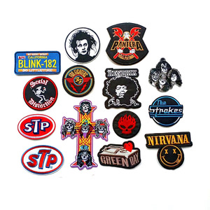 Parches de diseño ecológicos con rayas bordadas, insignias musicales termoadhesivas, parches de bandas de <span class=keywords><strong>rock</strong></span> para <span class=keywords><strong>ropa</strong></span> DIY, chalecos, chaquetas y sombreros - Product Image 3