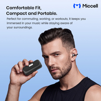 Écouteurs sans fil Miccell en gros, oreillettes True Wireless BT6.0, écouteurs sportifs pour l'extérieur et usage quotidien, écouteurs OEM