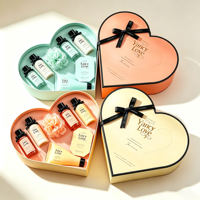 Coffret rigide en deux parties pour soins du bain et du corps avec calage et ruban