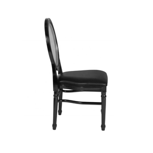 <span class=keywords><strong>Chaise</strong></span> de banquet moderne empilable <span class=keywords><strong>avec</strong></span> dossier ovale transparent et coussin souple, cadre noir premium, pour hôtel, mariage, événement, restaurant - Product Image 3