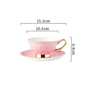 Tasse à café en céramique L avec soucoupe Elegance Candy Colored Cute Girls' Afternoon Tea Mug Milk Latte Tasses Luxury Ceramic Tea Cup Set - Product Image 5
