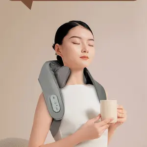 Mini Masajeador Eléctrico <span class=keywords><strong>Shiatsu</strong></span> para Cuello y Hombros, con Calor, Alivio del Dolor, Masaje de Tejido Profundo, Diseño en Forma de U, Batería de 2600mAh, Temporizador, Inalámbrico - Product Image 1