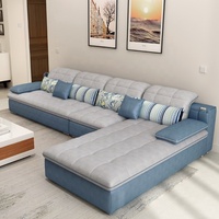 Ensemble de canapés sectionnels modernes et simples pour salon, unités grandes et petites avec technologie de mobilier complet pour appartement ou villa