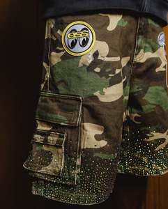 Pantalones cortos vaqueros <span class=keywords><strong>de</strong></span> camuflaje para <span class=keywords><strong>hombre</strong></span>, ropa <span class=keywords><strong>de</strong></span> calle personalizada <span class=keywords><strong>de</strong></span> fabricante, pantalones vaqueros Cargo con bordado <span class=keywords><strong>de</strong></span> bolsillo y diamantes <span class=keywords><strong>de</strong></span> imitación rasgados desgastados para <span class=keywords><strong>hombre</strong></span> - Product Image 2