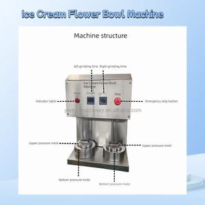 Machine <span class=keywords><strong>semi</strong></span>-automatique professionnelle pour la fabrication de cornets de crème glacée en forme de bol profond, production Malaisie - Product Image 6