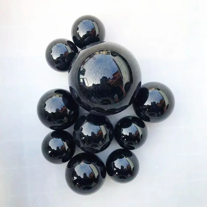 Wholesale natural quartz polished crystals healing stones black color obsidian ball crystal sphere