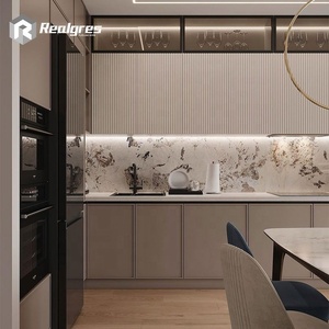 Cuisine compacte Realgres, blanche, style shaker, à assembler soi-même, en panneaux de mousse PVC, armoires de cuisine personnalisées, durables et modernes - Product Image 6