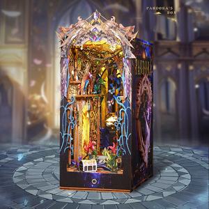<span class=keywords><strong>Pandora</strong></span> Box 3D, jouets de puzzle en bois, maison miniature DIY, kit de décoration de bibliothèque, mini coin lecture magique - Product Image 1