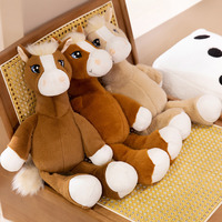 Peluche douce et amusante en forme de cheval, jouet en peluche pour bébés