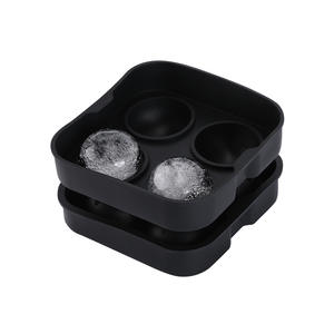Molde de Silicona de Grado Alimenticio para Hacer Bolas de Hielo Redondas, Bandeja de Hielo de Silicona de 4 Compartimentos para Café y Licores - Product Image 5